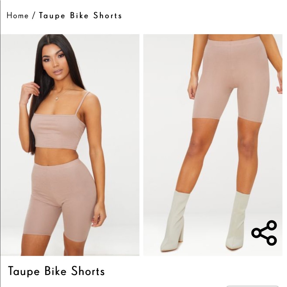 biker shorts and matching top